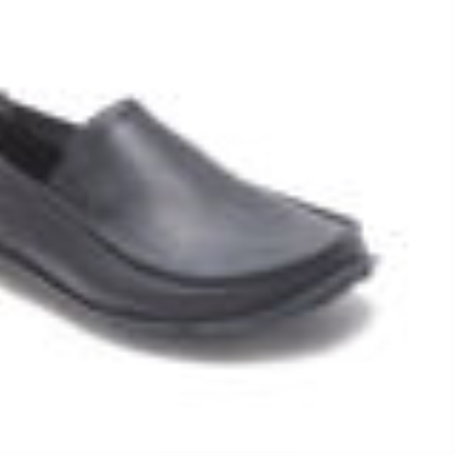 Bir çeyrek Deri Erkek Vibram Siyah